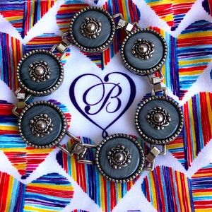 Brighton Reversible Medallion Silver Bracelet